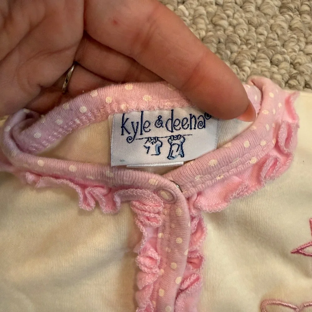 Kyle & Deena Baby Girls Ruffle Bunny Footed Sleeper‎ Pajamas Size 6-9 Months